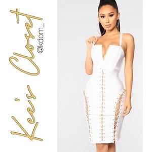 White Bandage Dress w/Sexy Cutouts